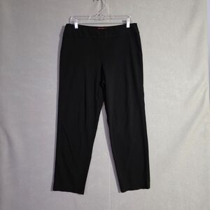 Krazy Larry Womens Black High Rise Pull On Ankle Pants USA Size 12